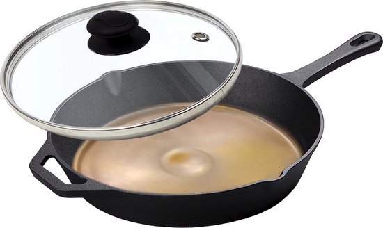 Koock Amsterdam® Skillet gepolijst gietijzer - 	
teflon vrije koekenpan zonder pfas