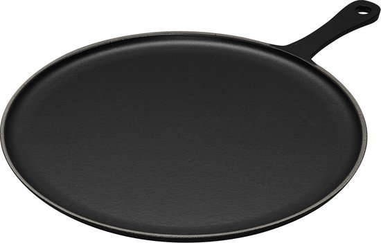 Le Creuset gietijzeren pannenkoekenpan mat zwart 27 cm 